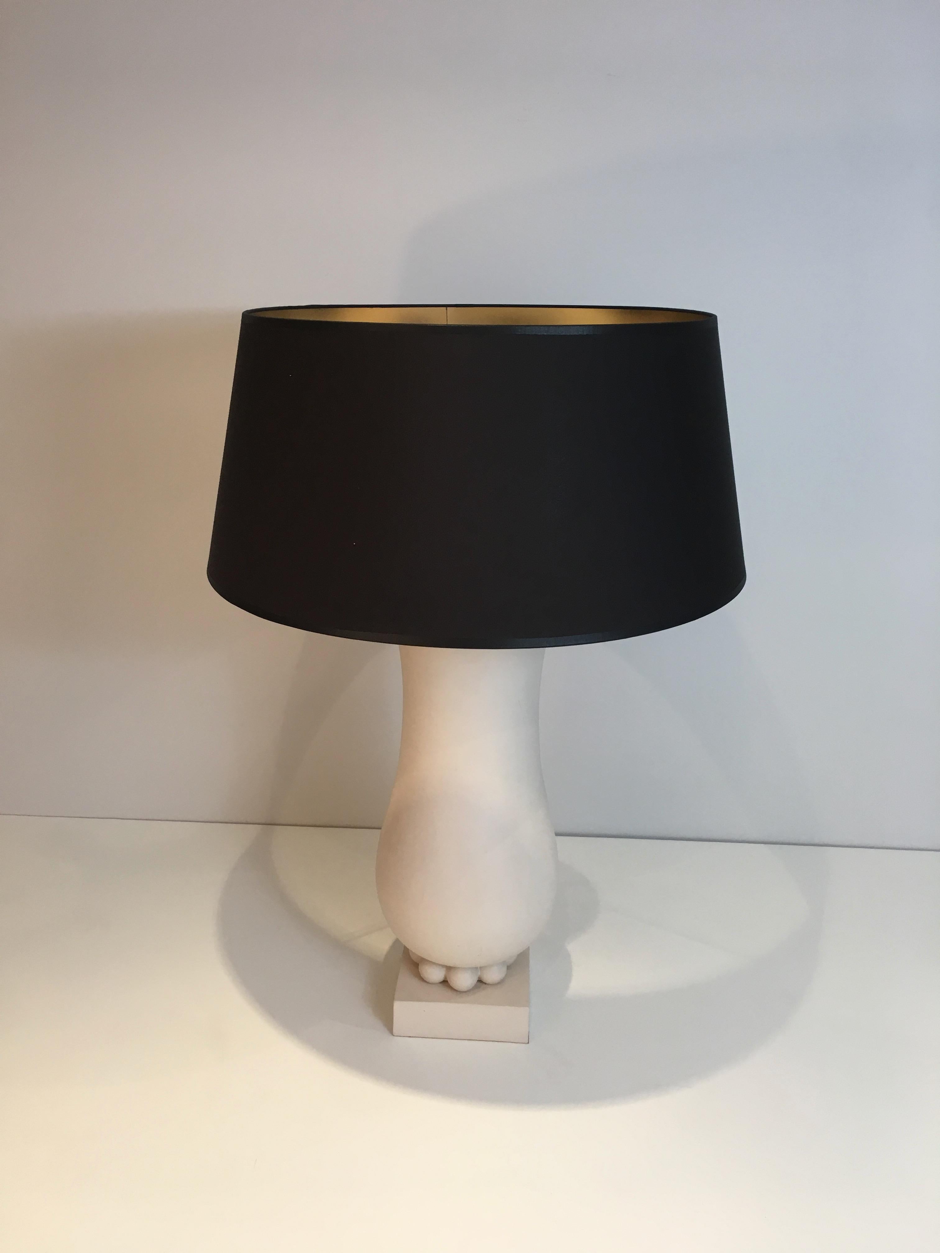 Art Deco Style White Ceramic Table Lamp 12
