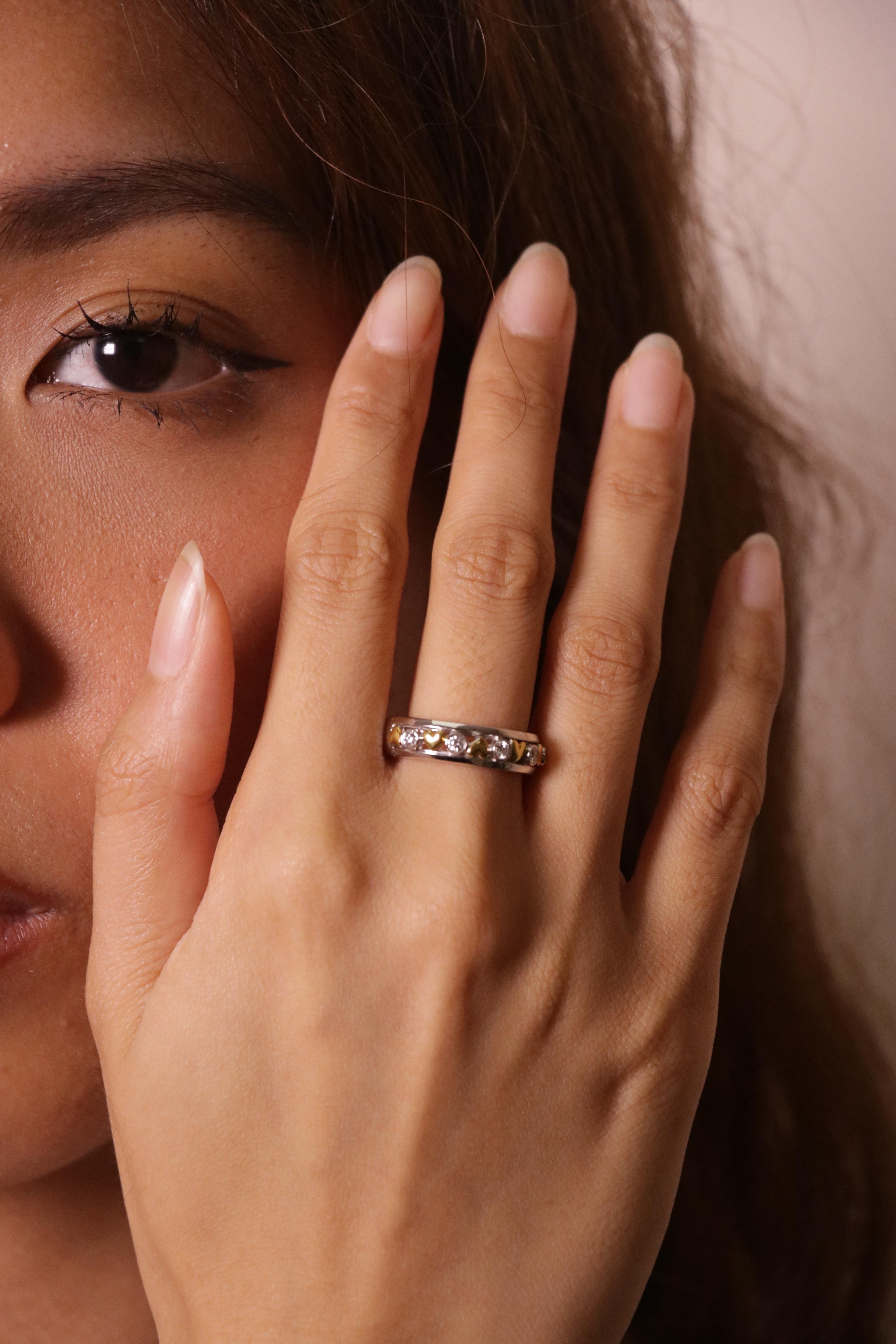 Bague de fiançailles de style Art déco en or 18 carats/22 carats et diamants blancs en vente 4
