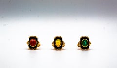 Art Deco Style White Diamond Oval Cut Emerald Onyx Yellow Gold Cocktail Ring