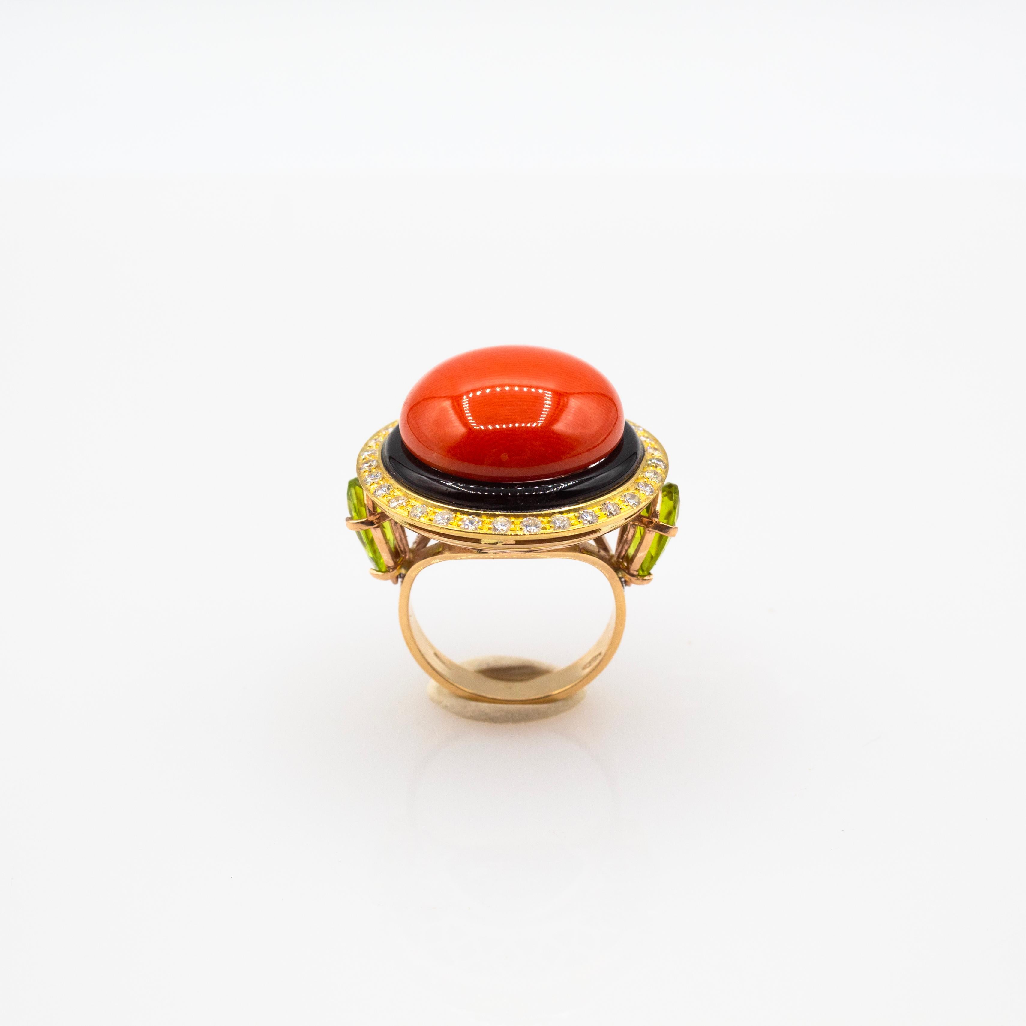 For any problems related to some materials contained in the items that do not allow shipping, please contact the seller with a private message to solve the problem.
We can ship every piece of our 1stdibs catalog worldwide.

This Ring is made of 14K