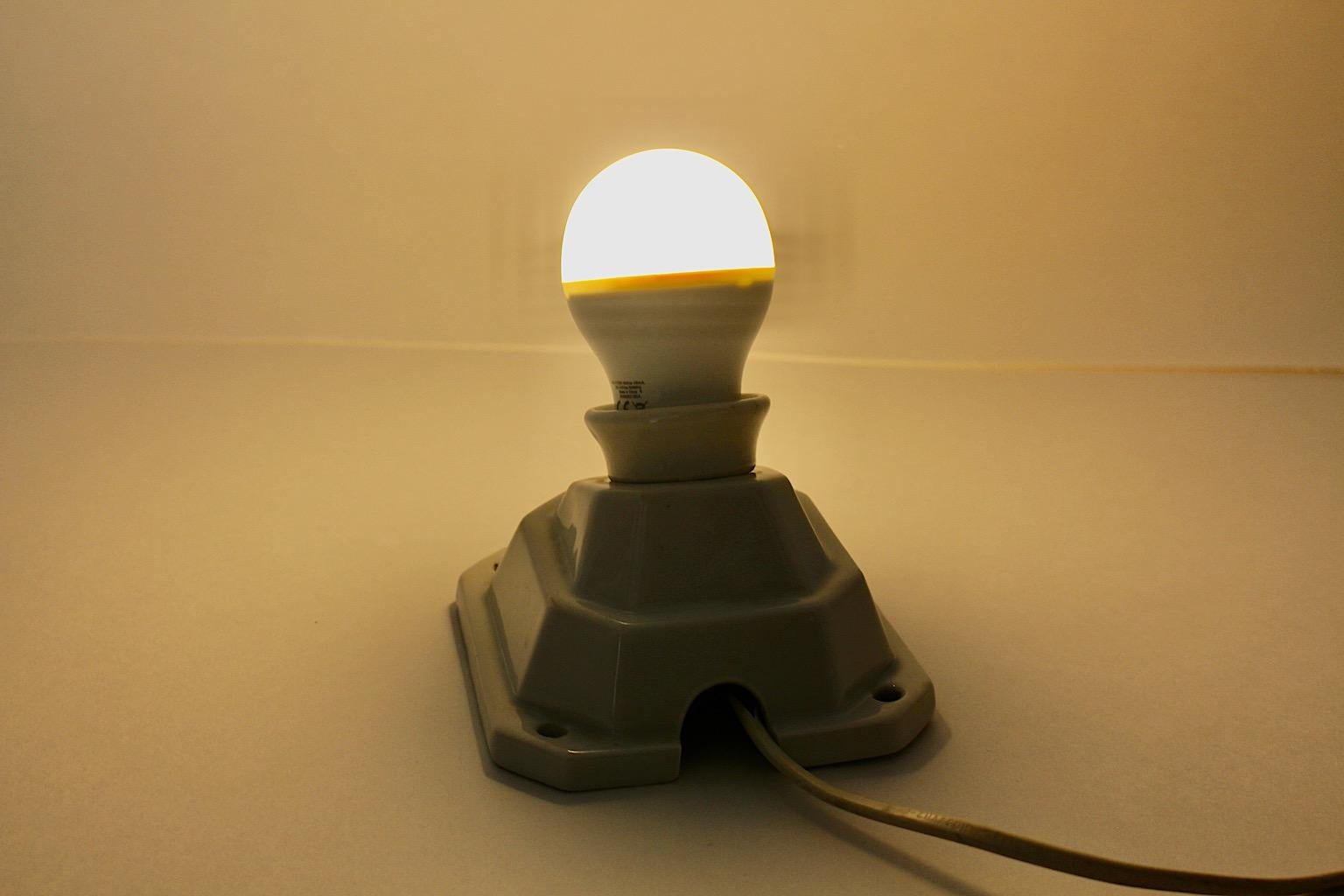 Art Deco Style White Porcelain Sconce 1980s Germany For Sale 3