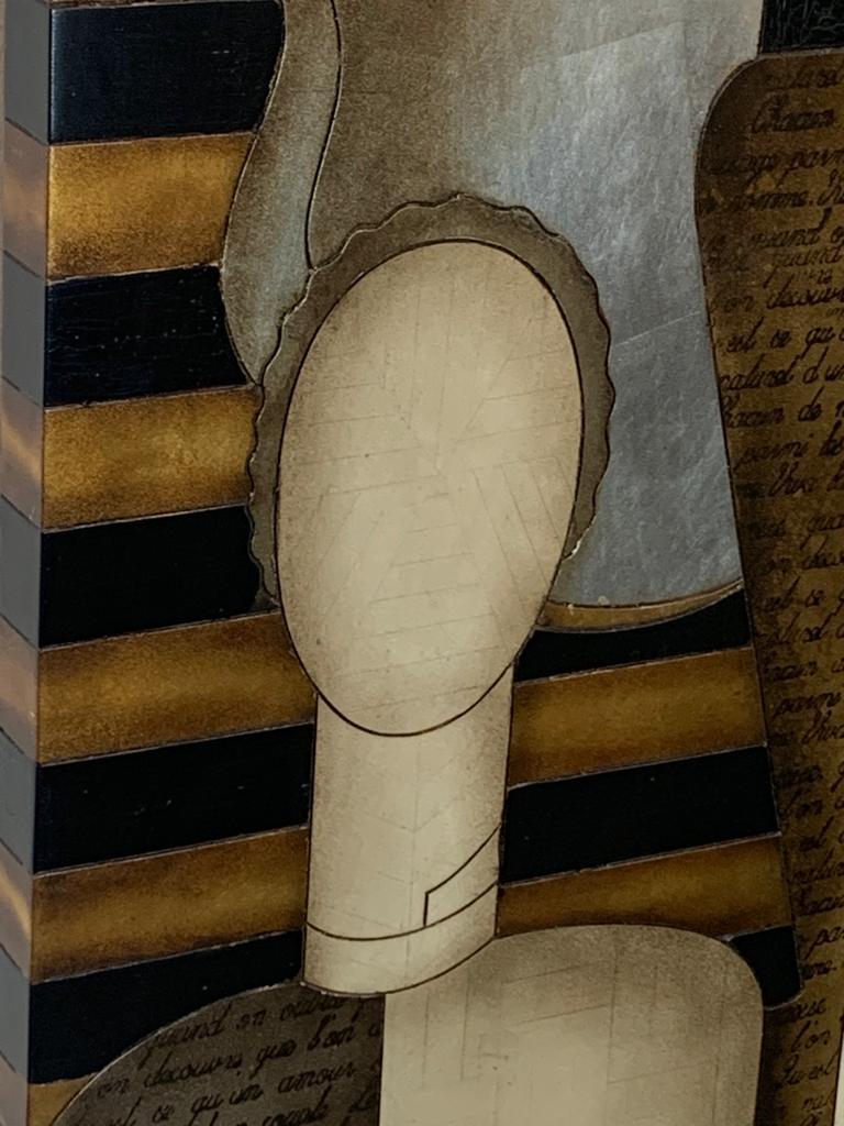 Futurist Art Deco Style Wood Panel from Artra Dallas, 1980s