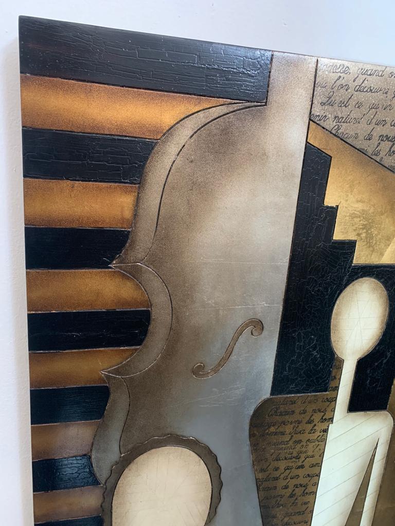 Art Deco Style Wood Panel from Artra Dallas, 1980s In Good Condition In Montelabbate, PU