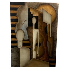 Art Deco Style Wood Panel from Artra Dallas, 1980s