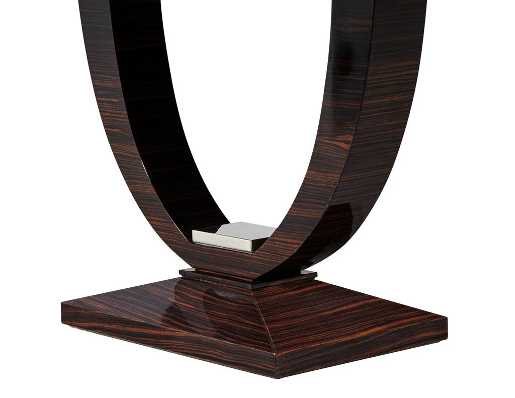 Art Deco Styled Macassar Dining Table by Philippe Hurel France For Sale 4
