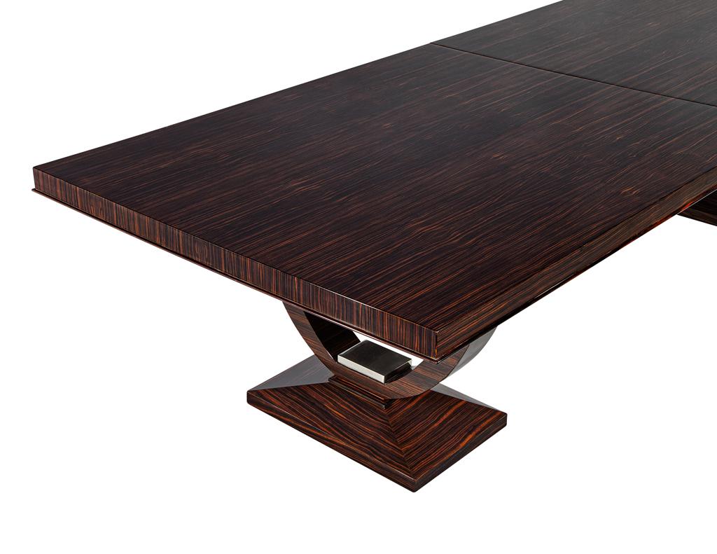 Art Deco Styled Macassar Dining Table by Philippe Hurel France For Sale 5