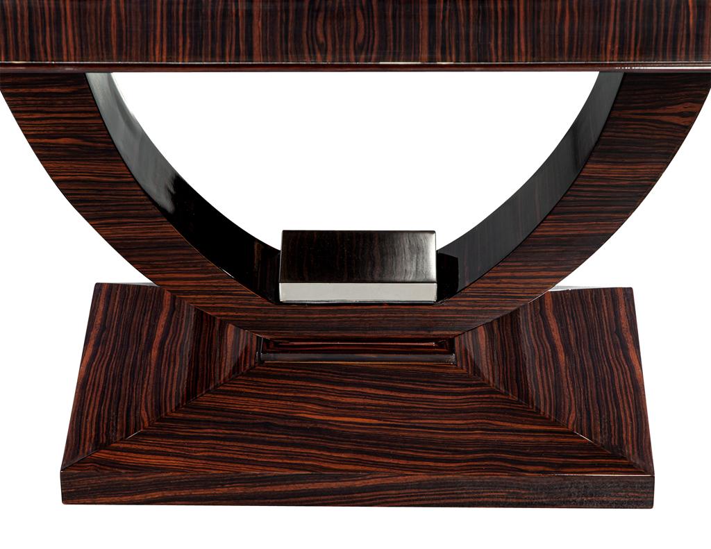 Art Deco Styled Macassar Dining Table by Philippe Hurel France For Sale 6
