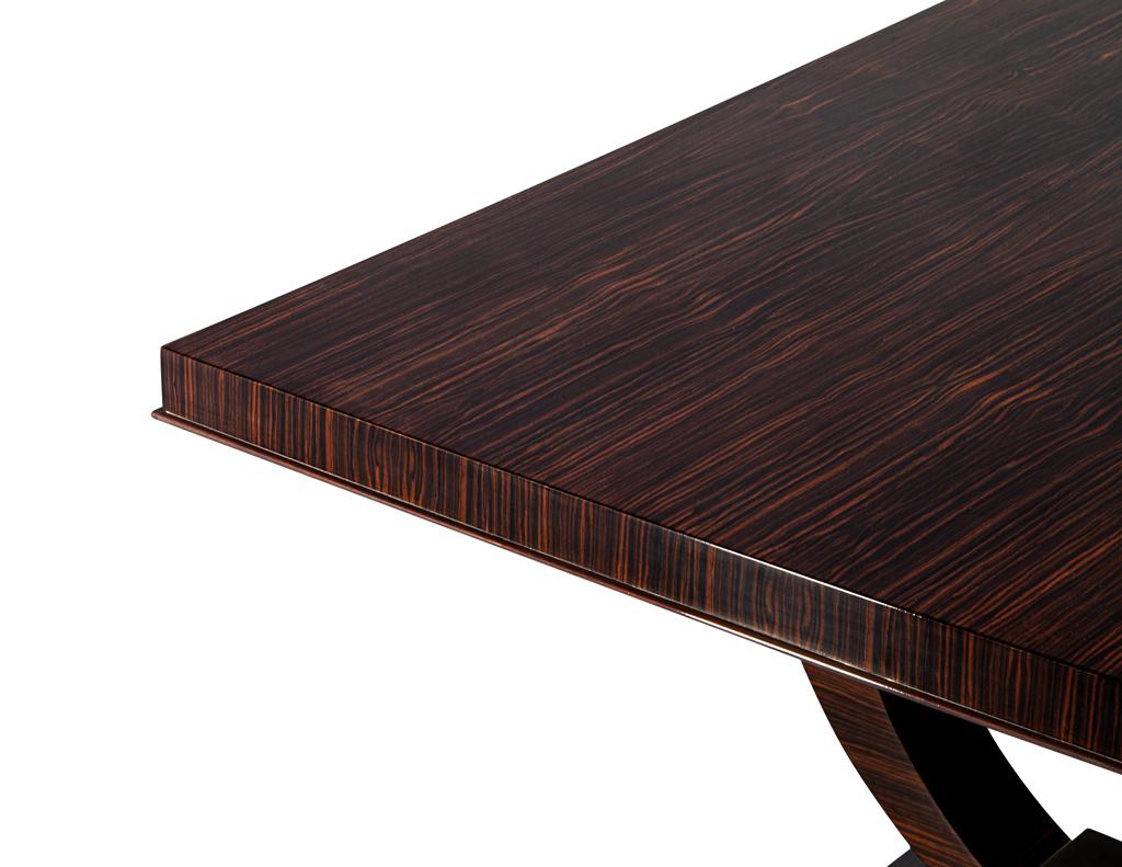 Art Deco Styled Macassar Dining Table by Philippe Hurel France For Sale 7
