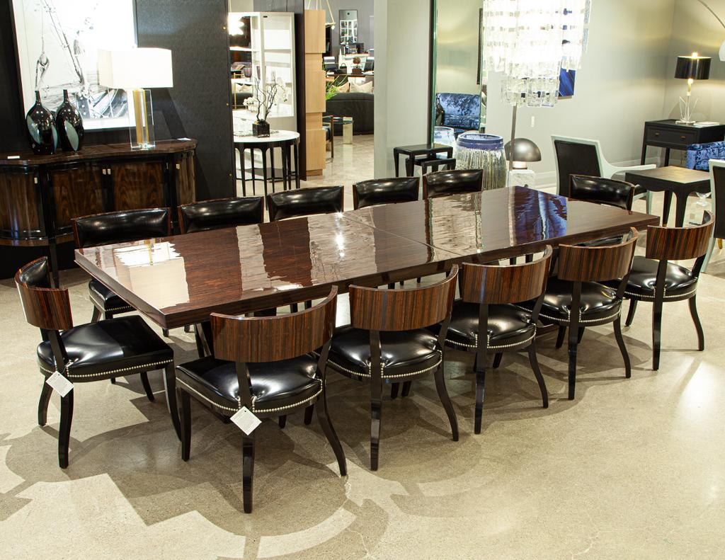 Art Deco Styled Macassar Dining Table by Philippe Hurel France For Sale 9
