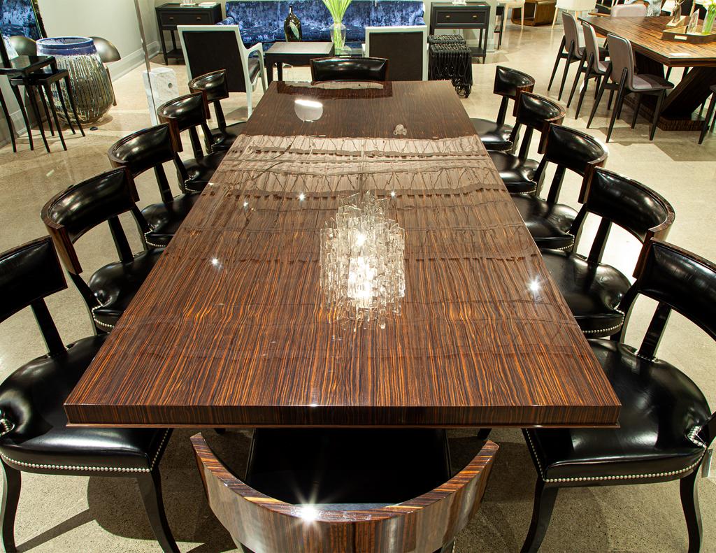 Art Deco Styled Macassar Dining Table by Philippe Hurel France For Sale 10