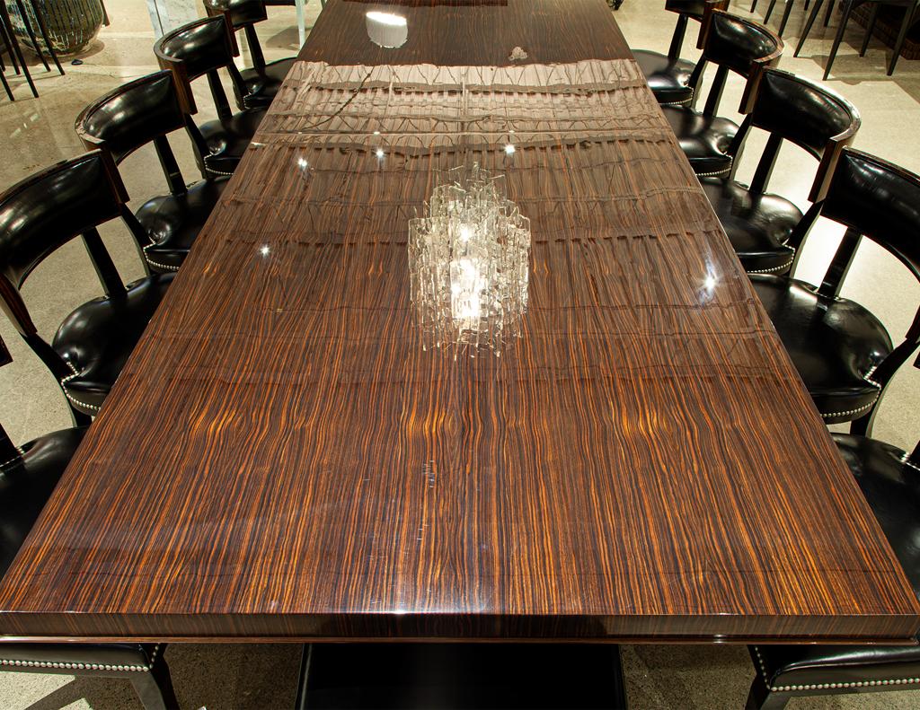 Art Deco Styled Macassar Dining Table by Philippe Hurel France For Sale 11