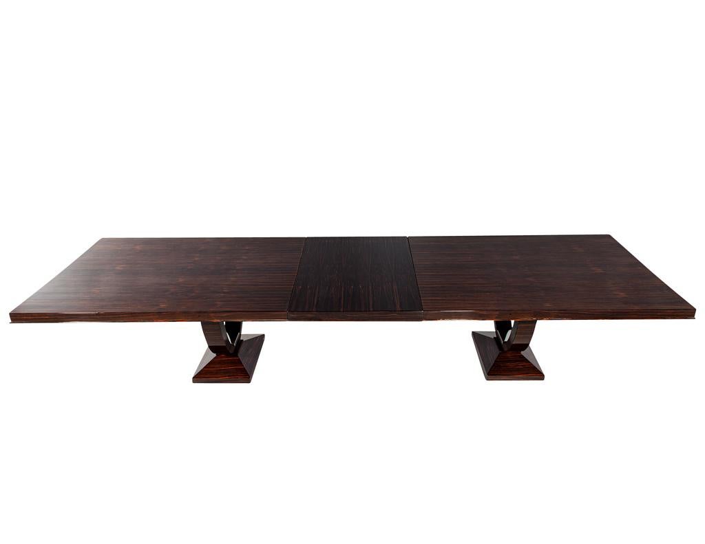 French Art Deco Styled Macassar Dining Table by Philippe Hurel France For Sale