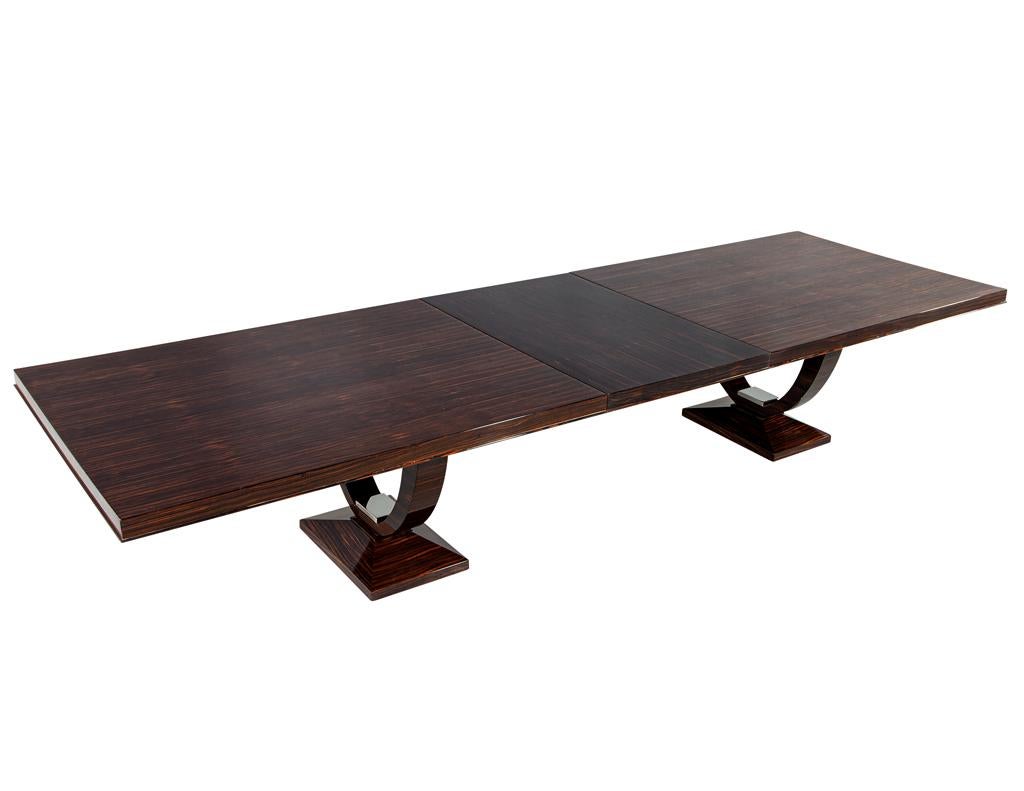 Art Deco Styled Macassar Dining Table by Philippe Hurel France In Good Condition For Sale In North York, ON