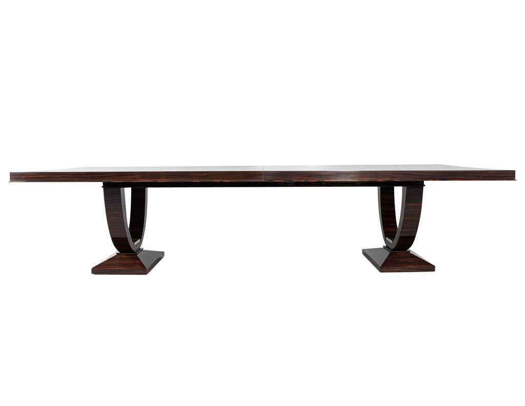 Contemporary Art Deco Styled Macassar Dining Table by Philippe Hurel France For Sale