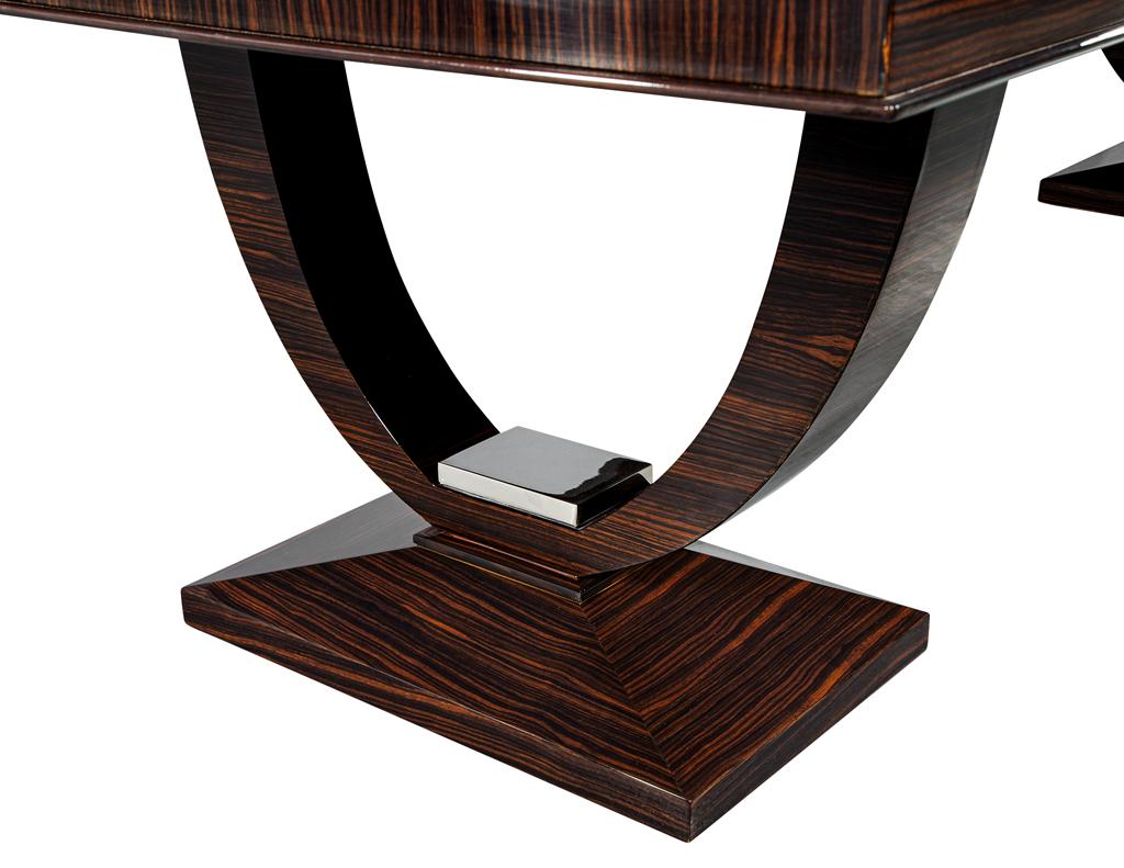 Art Deco Styled Macassar Dining Table by Philippe Hurel France For Sale 2