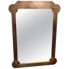 Art Deco Styled Metallic Gold Mirror