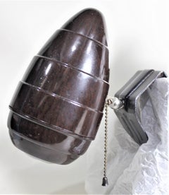 Art Deco Styled Molded Stepped Bullet Clip-On Light or Lamp