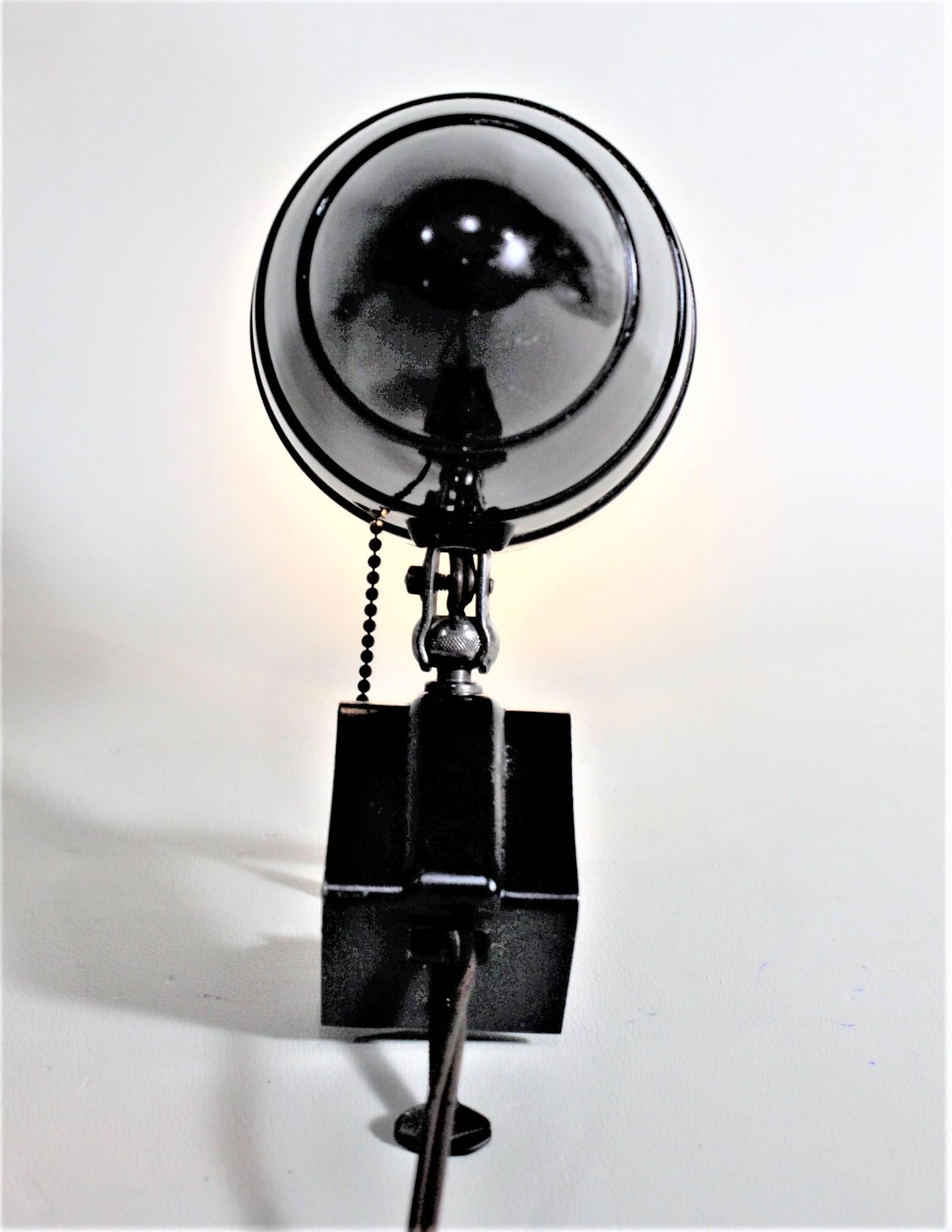 20th Century Art Deco Styled Molded Stepped Bullet Clip-On Light or Lamp For Sale