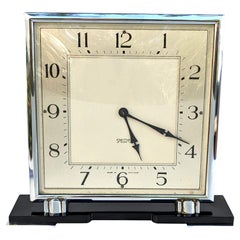 Vintage Art Deco Stylish 8 Day Mantle Clock By Smiths, England, c1930