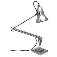 Art Deco Stylish Chrome Anglepoise Desk Lamp By Herbert Terry, England, c1940