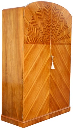 Art Deco Stylish Inlaid Wardrobe, England, c1930