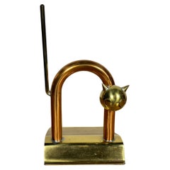 Stilisierter Katzen-Türstopper im Art-Déco-Stil von Walter Von Neesen für Chase, ca. 1935