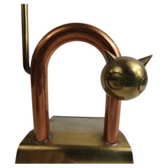 Stop de porte Art Déco en forme de chat stylisé par Walter Von Neesen pour Chase, vers 1935