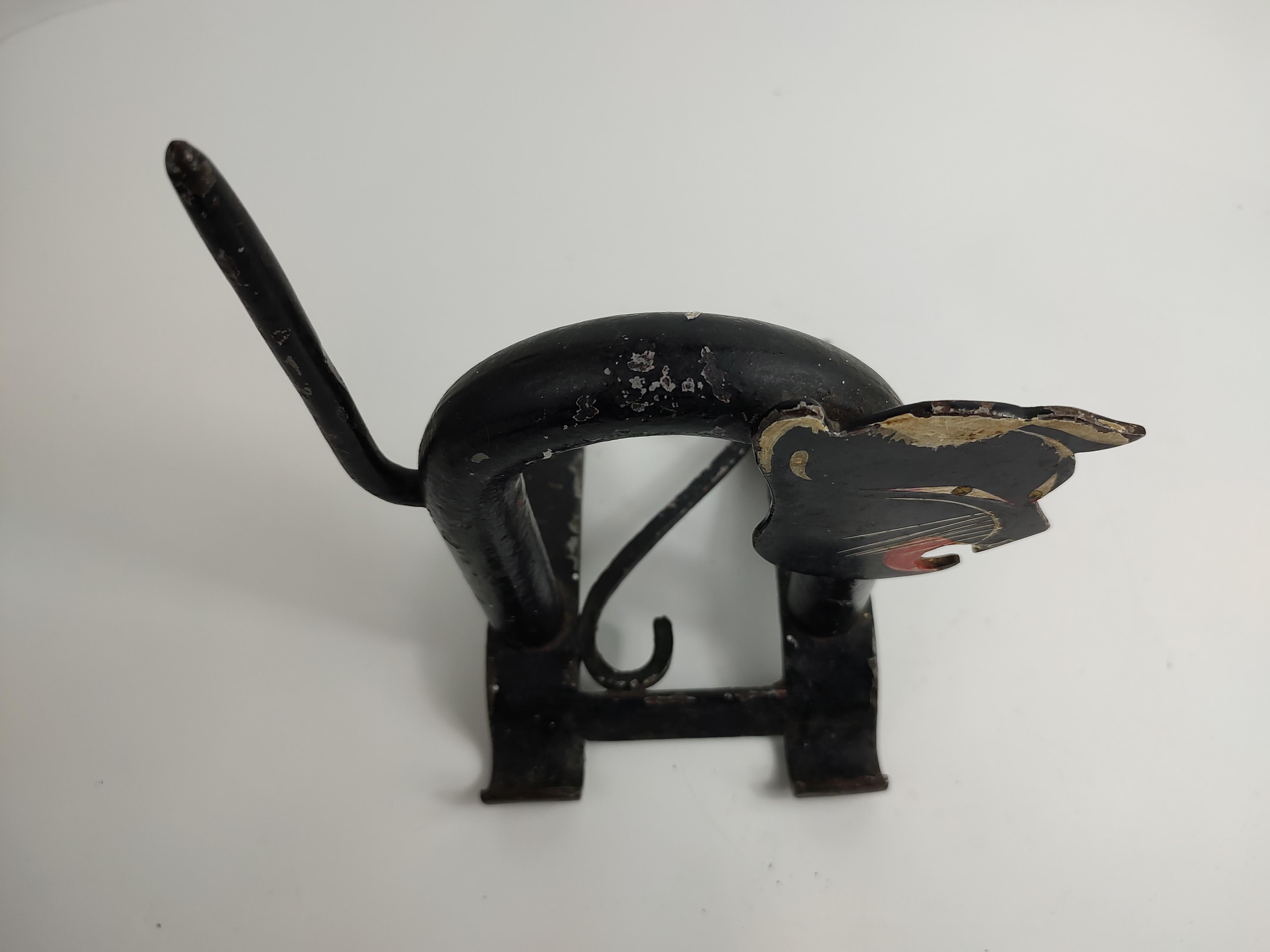 Tope de puerta con forma de gato Art Decó al estilo de Walter Von Neesen Estadounidense en venta