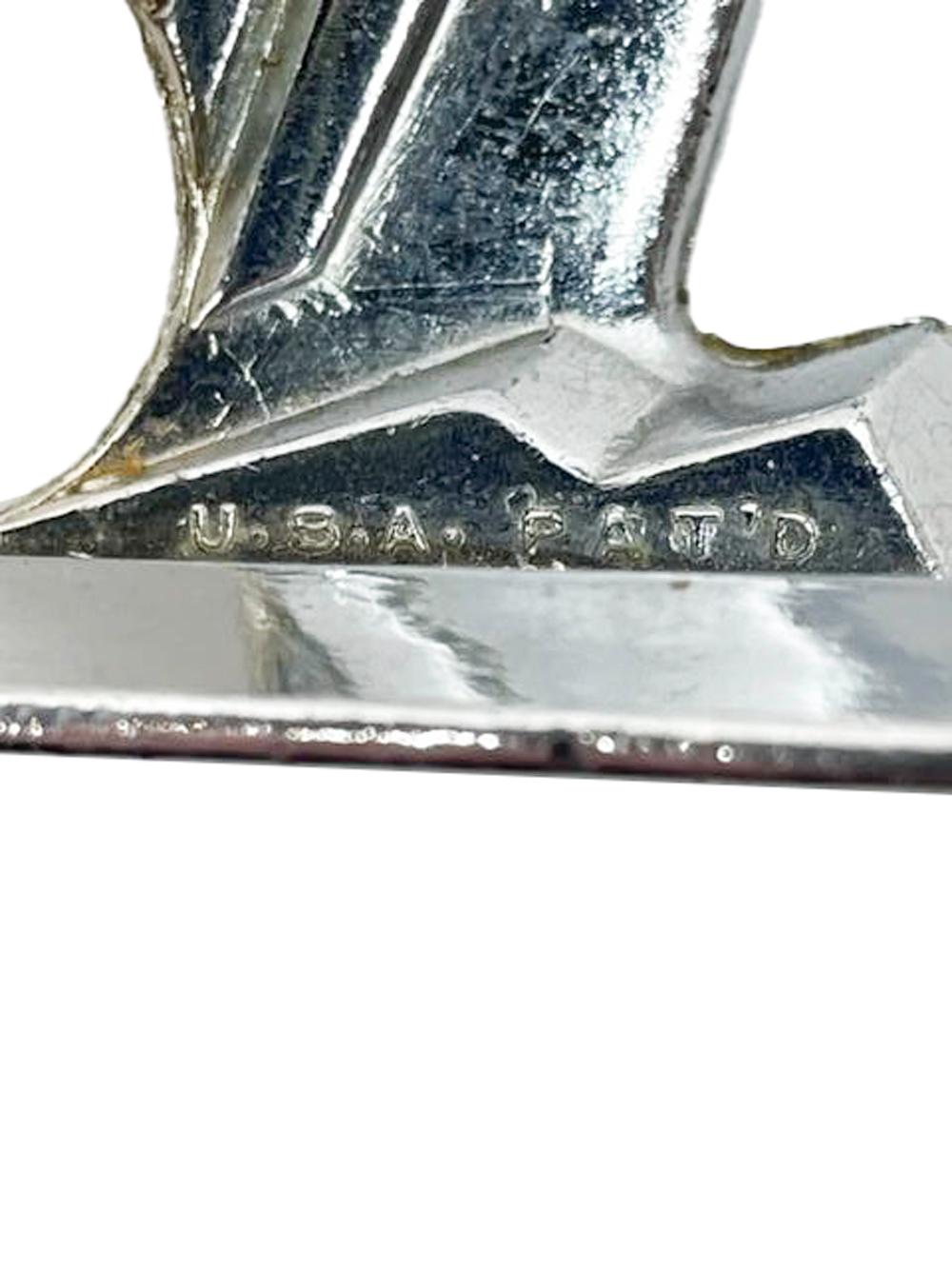 Art Deco Stylized Chrome Parrot Corkscrew / Bottle Opener by Negbaur, Ny For Sale 4