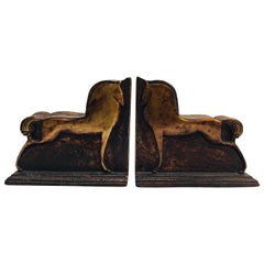 Art Deco Stylized Sculptures of Horse Bookends