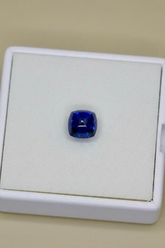 Art Deco Sugarloaf Ceylon Sapphire Solitaire Ring in Platinum