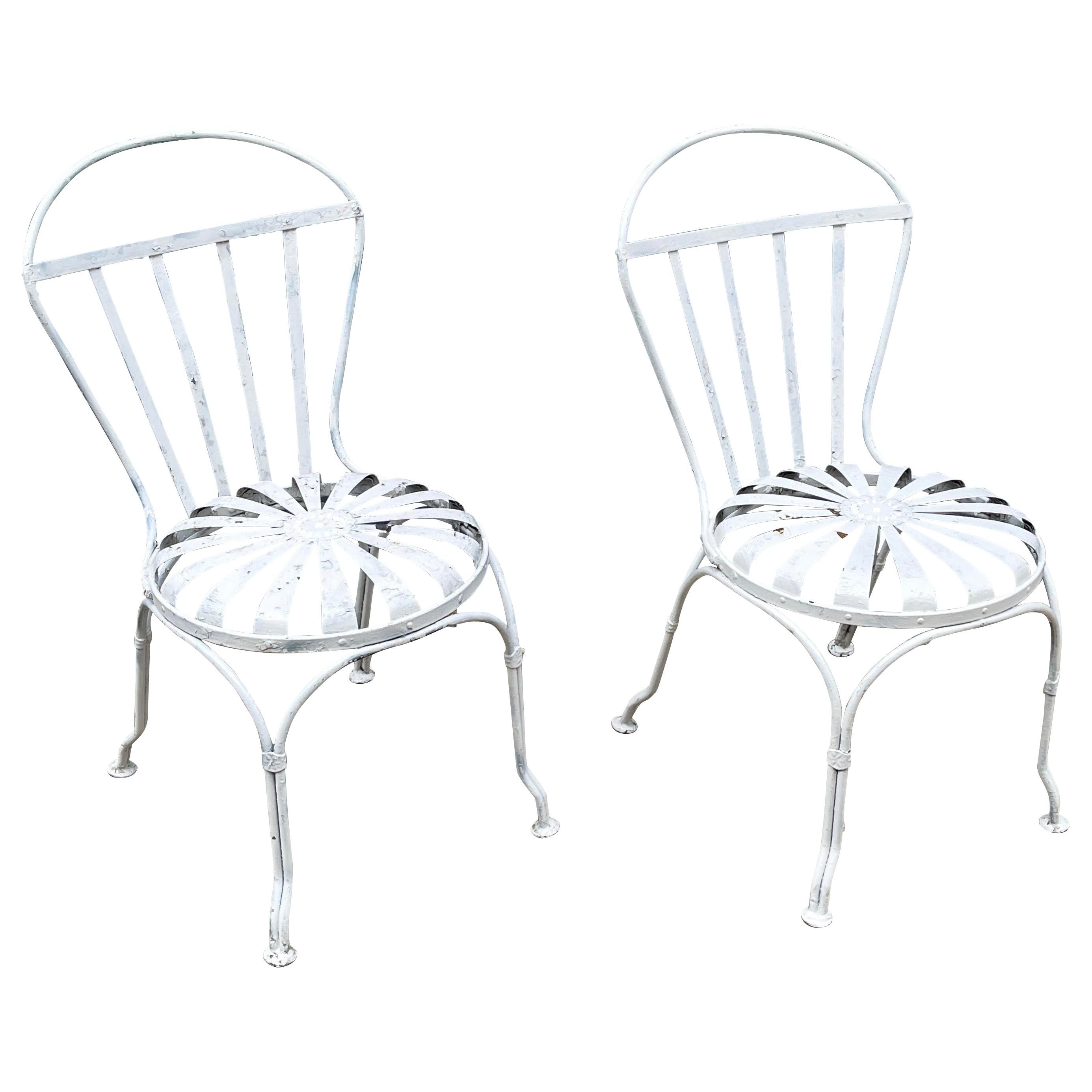 Art Deco Sunburst Garden Chairs by Francois Carré