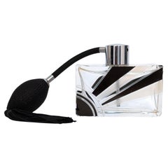 Art Deco Sunray Ladies Atomizer Perfume Cut Glass Bottle, 1930's