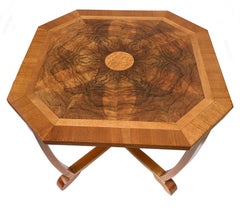 Art Deco Super Stylish Walnut Nest of Five Tables, English, c1930s