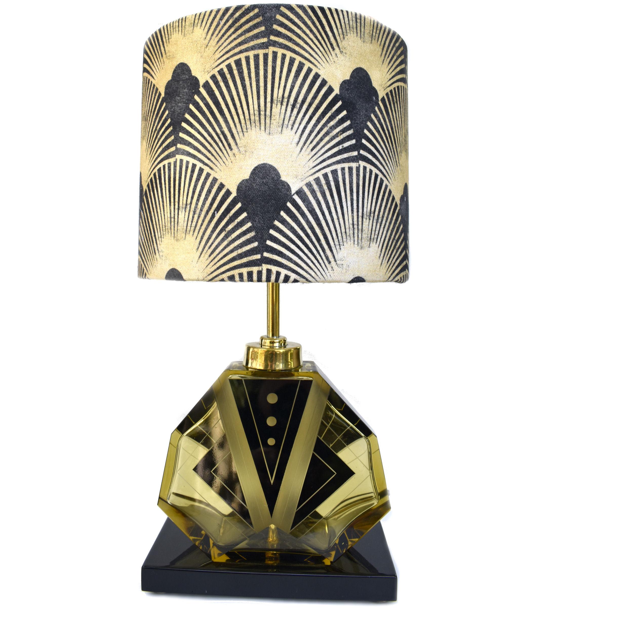 Art Deco Superb Iconic Glass Table Lamp by Karl Palda, C1930 6