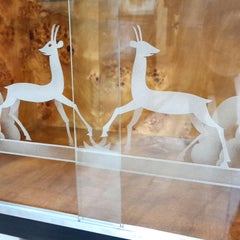 Hervorragender stilvoller italienischer Vitrine-Vitrinenschrank im Art déco-Stil, um 1930