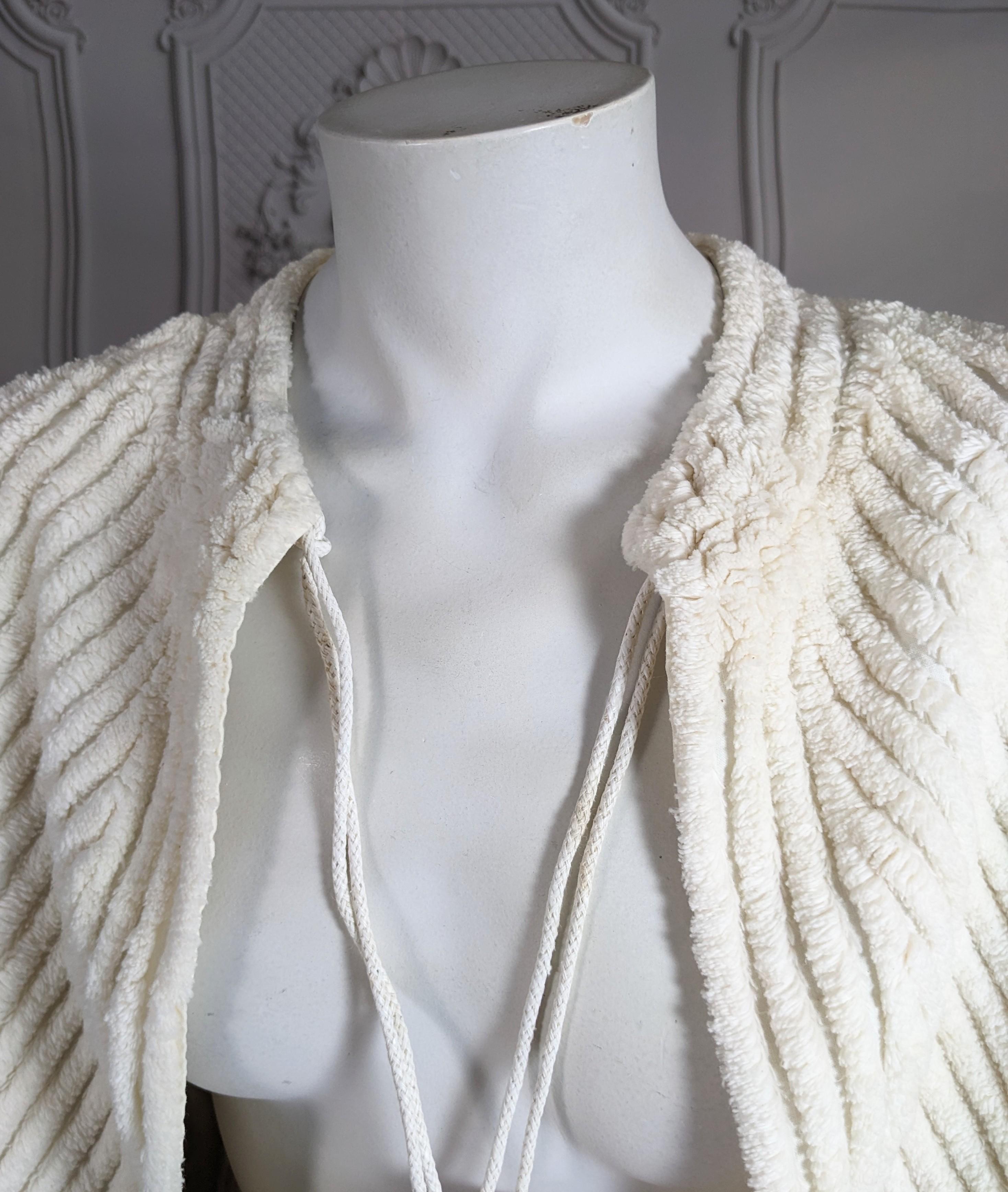 Gray Art Deco Surrealist Lobster Motif Beach Cape, 1930s For Sale