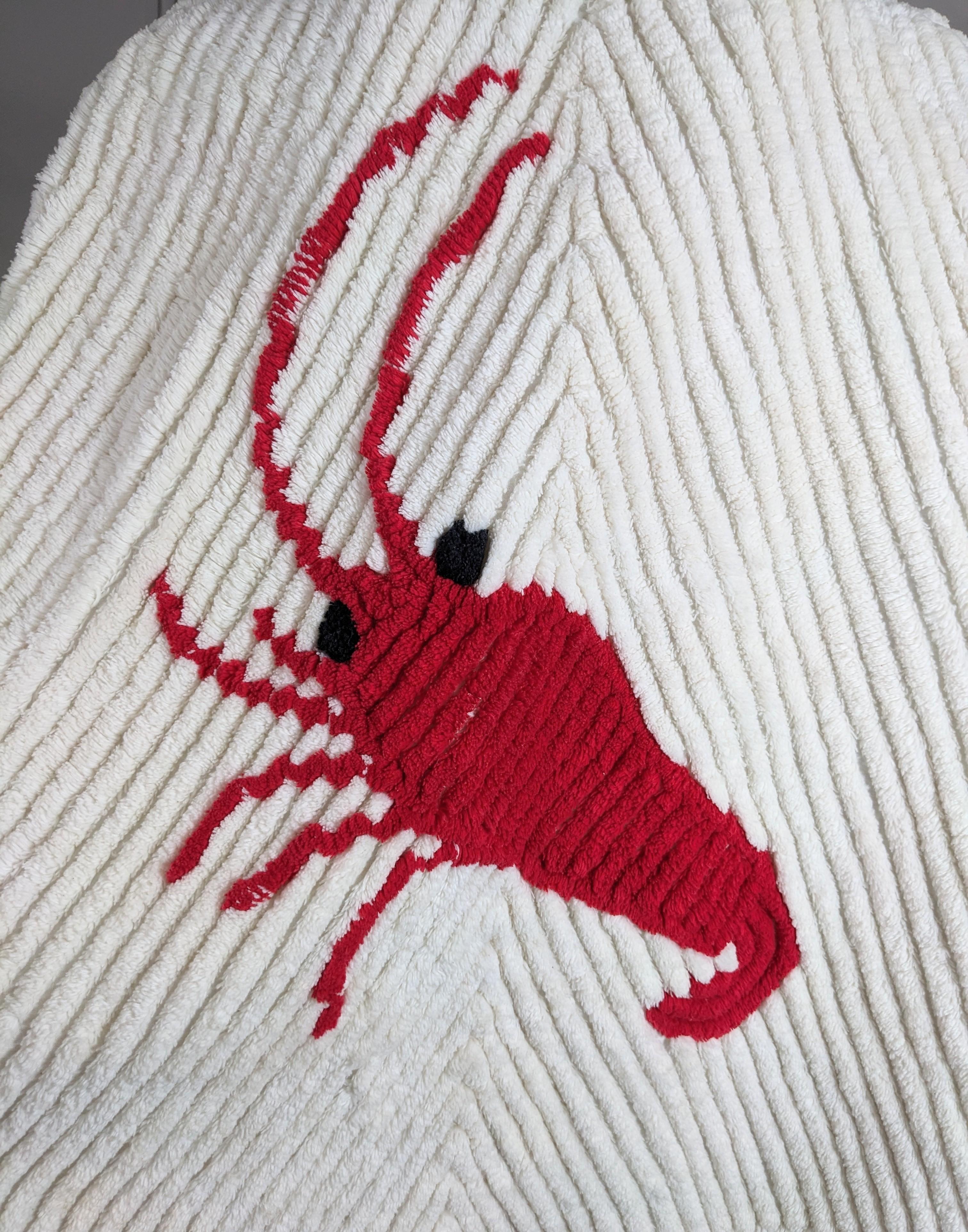 Art Deco Surrealist Lobster Motif Beach Cape, 1930s For Sale 1