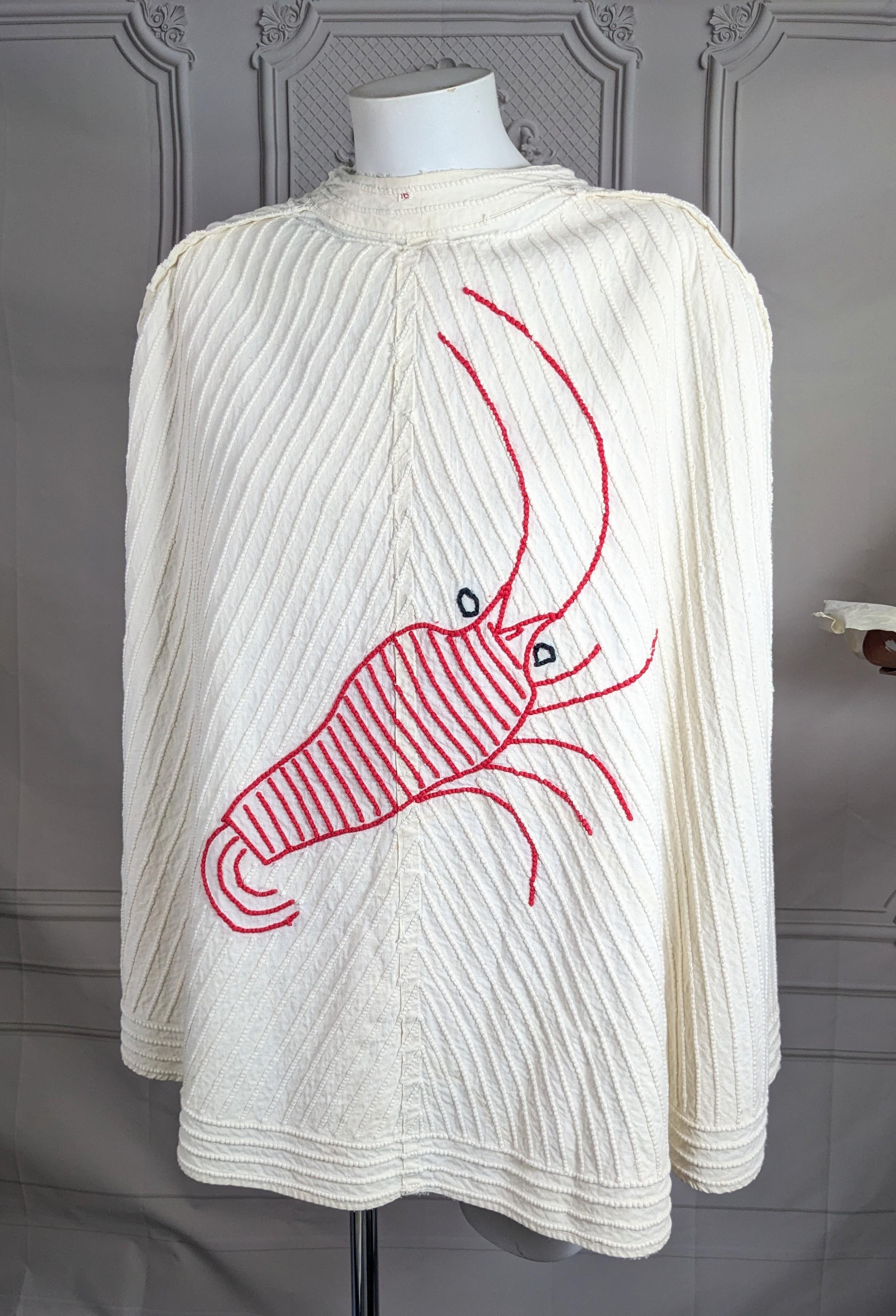 Art Deco Surrealist Lobster Motif Beach Cape, 1930s For Sale 2