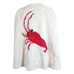 Art Deco Surrealist Lobster Motif Beach Cape, 1930s