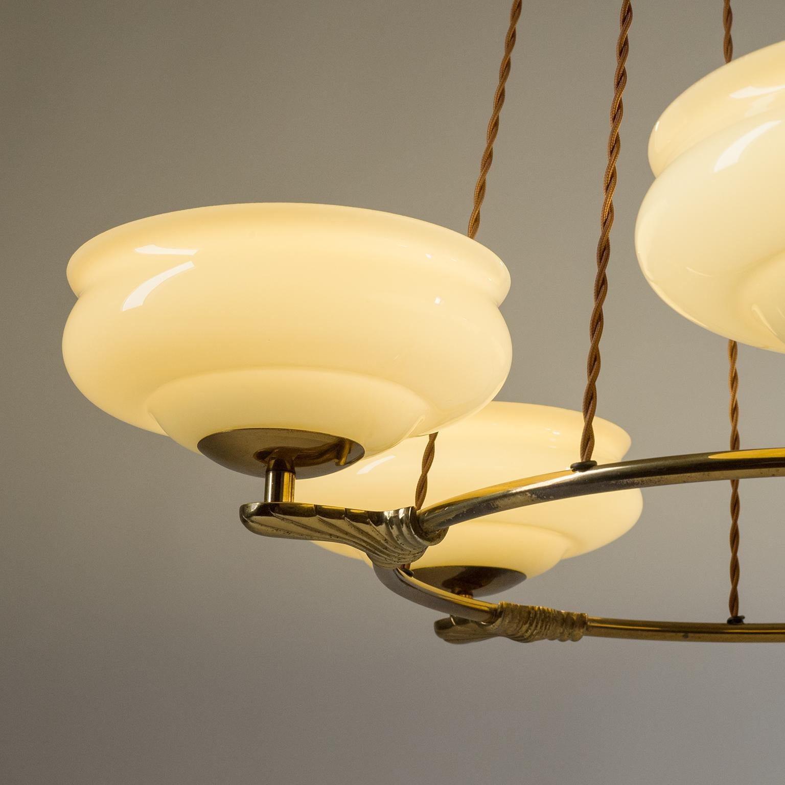 Art Deco Suspension Chandelier, 1930s 3