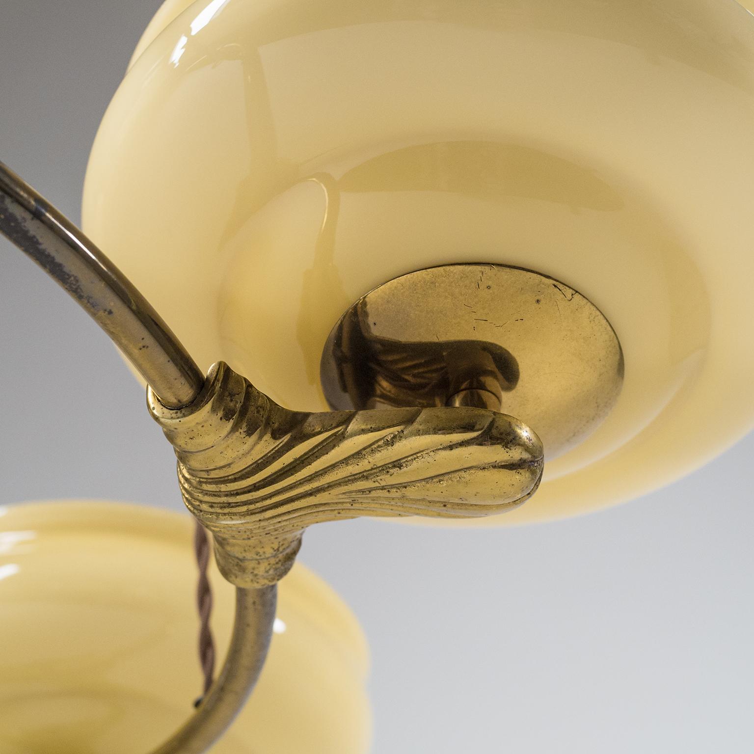 Austrian Art Deco Suspension Chandelier, 1930s