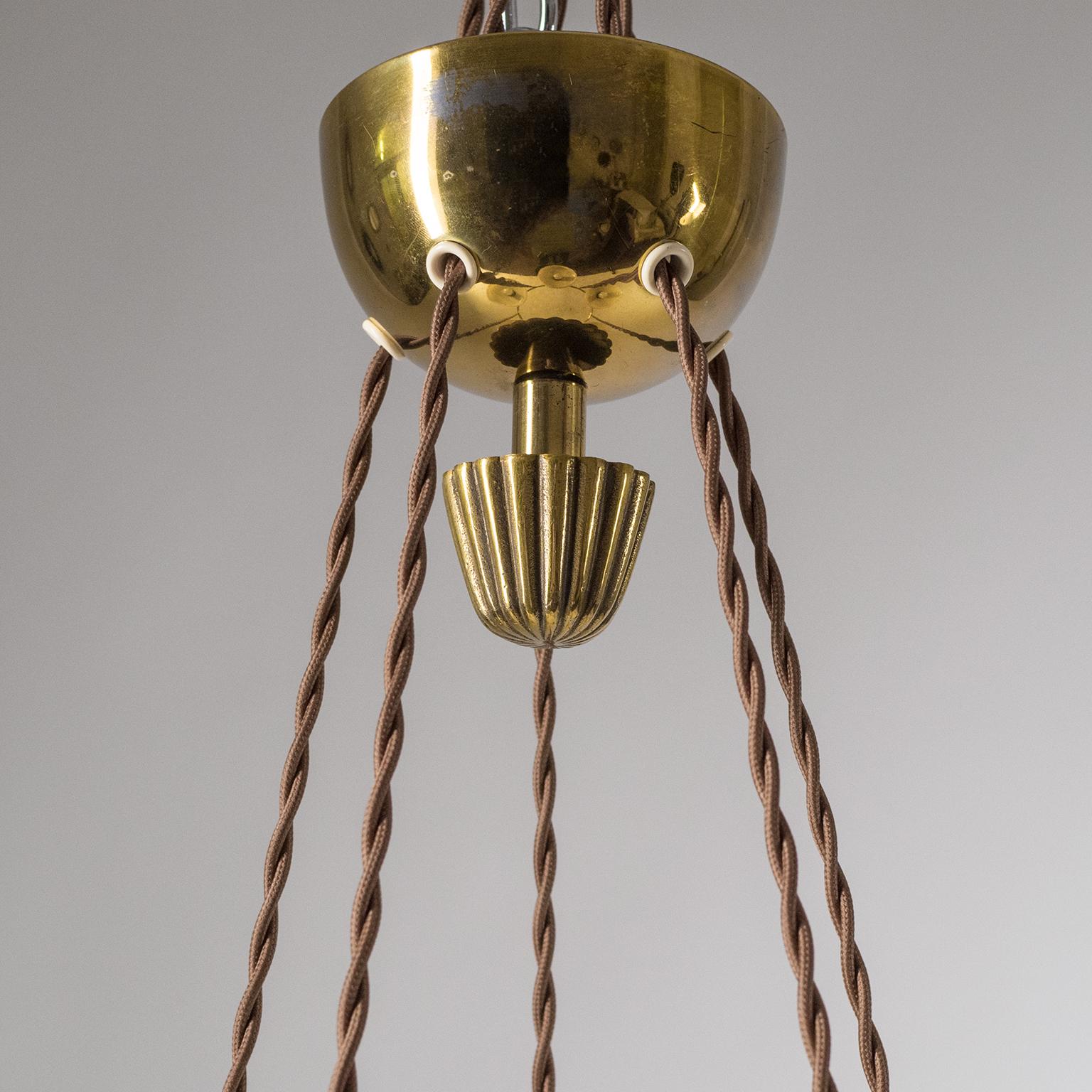 Mid-20th Century Art Deco Suspension Chandelier, 1930s