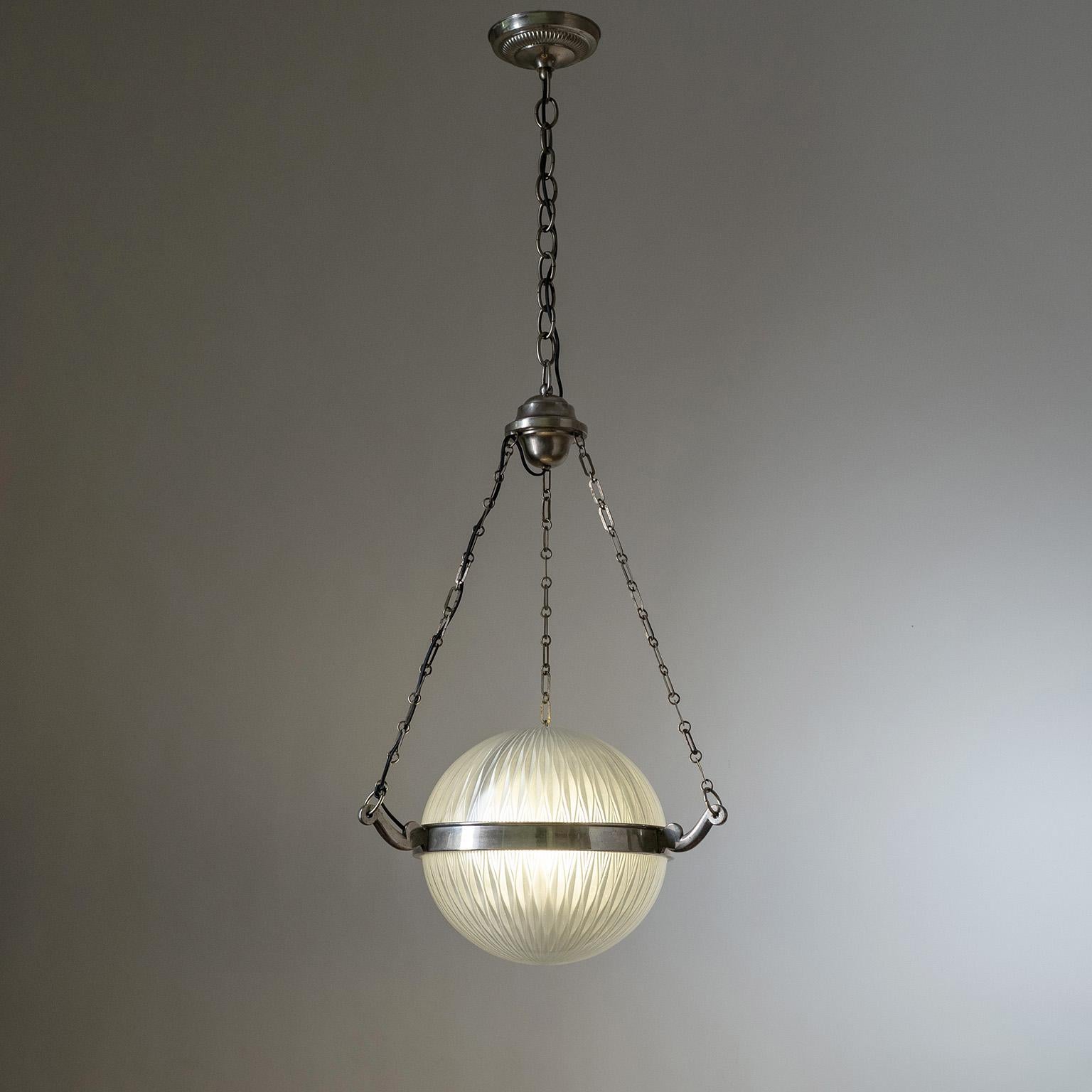 Early 20th Century Art Deco Suspension Light, 1920s For Sale