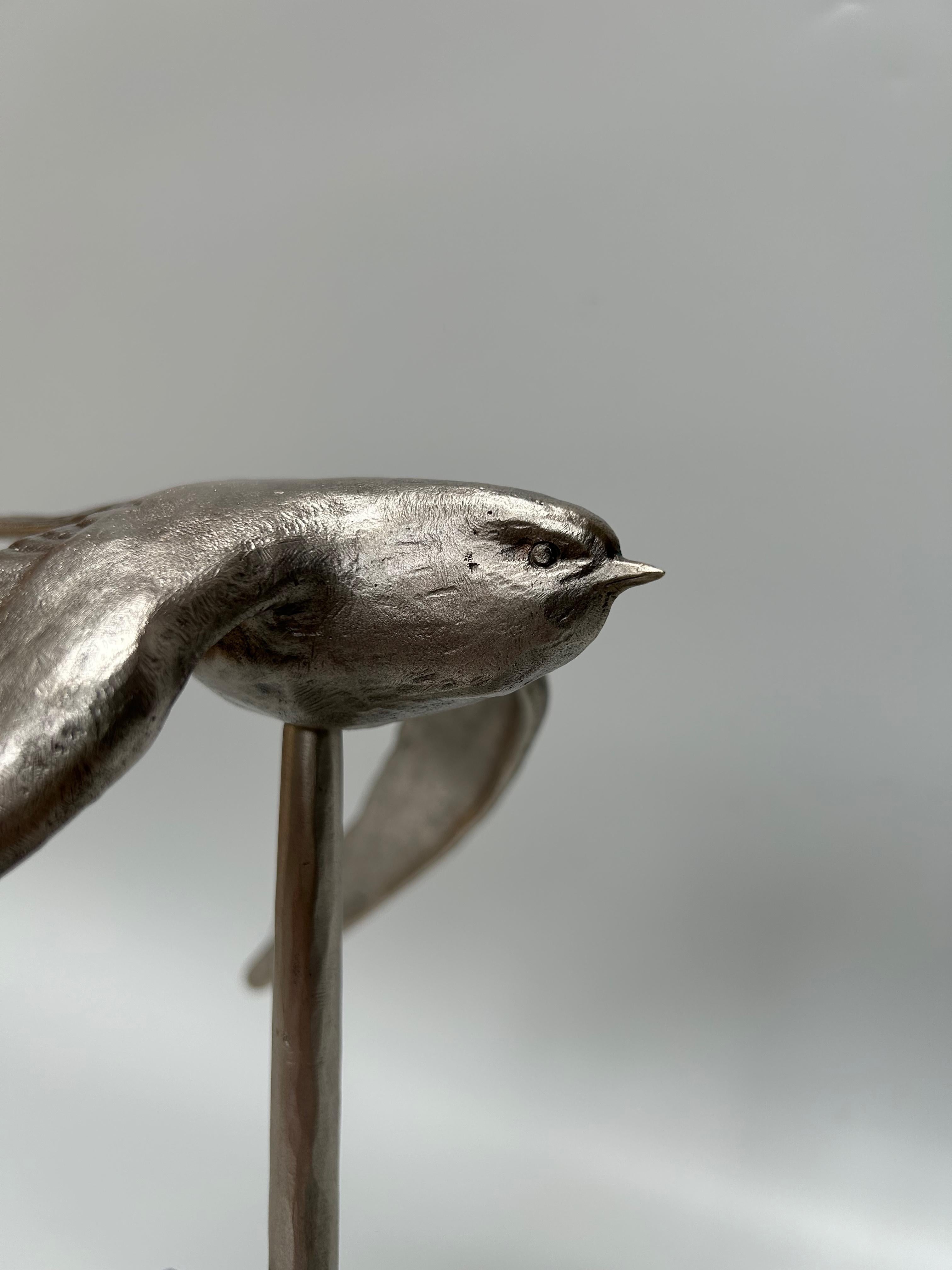 Art Deco Swallow Sculpture Signed Ruchot 4