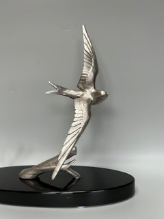Art Deco Swallow Sculpture Signed Ruchot