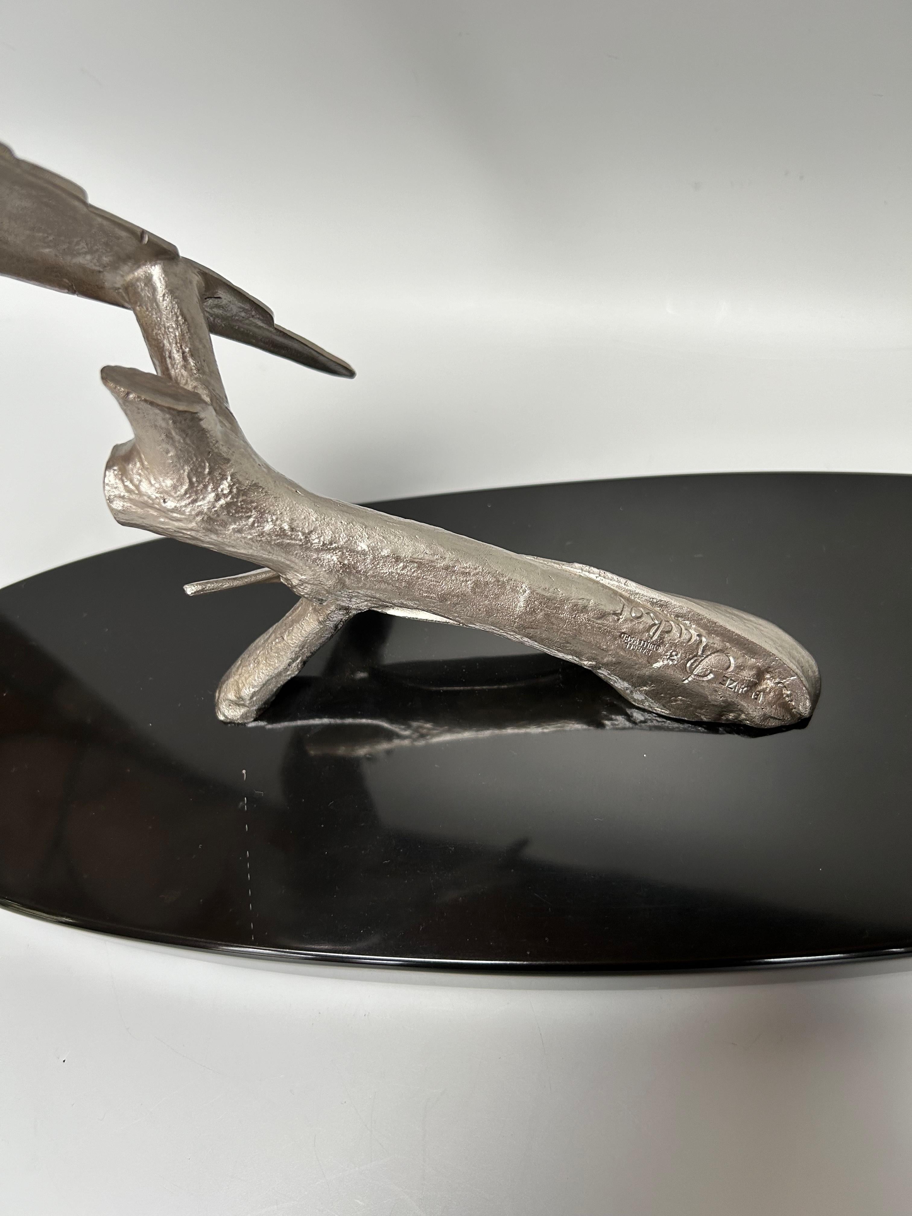 Swallow-Skulptur im Art déco-Stil, signiert Ruchot im Angebot 1