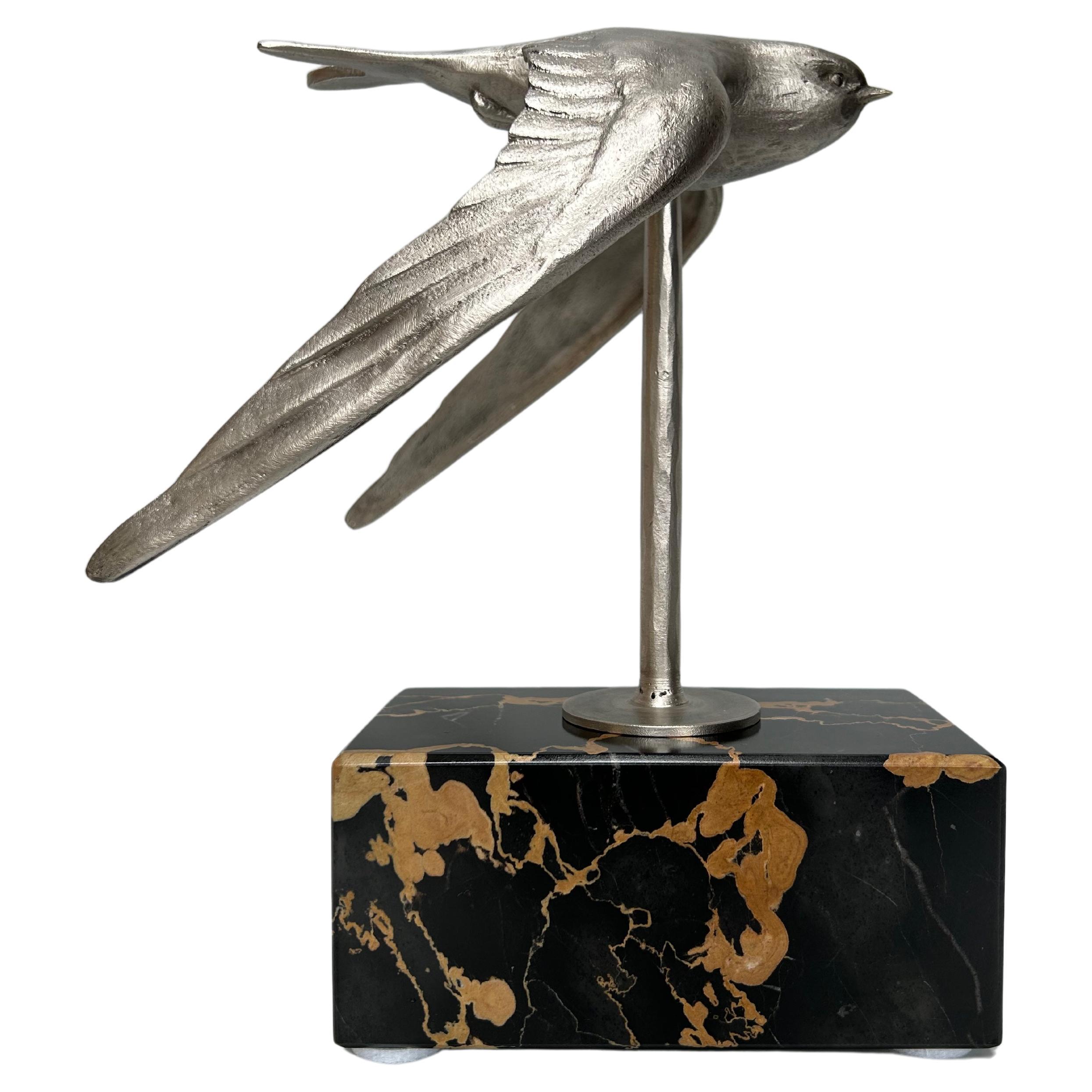 Art Deco Swallow Sculpture Signed Ruchot