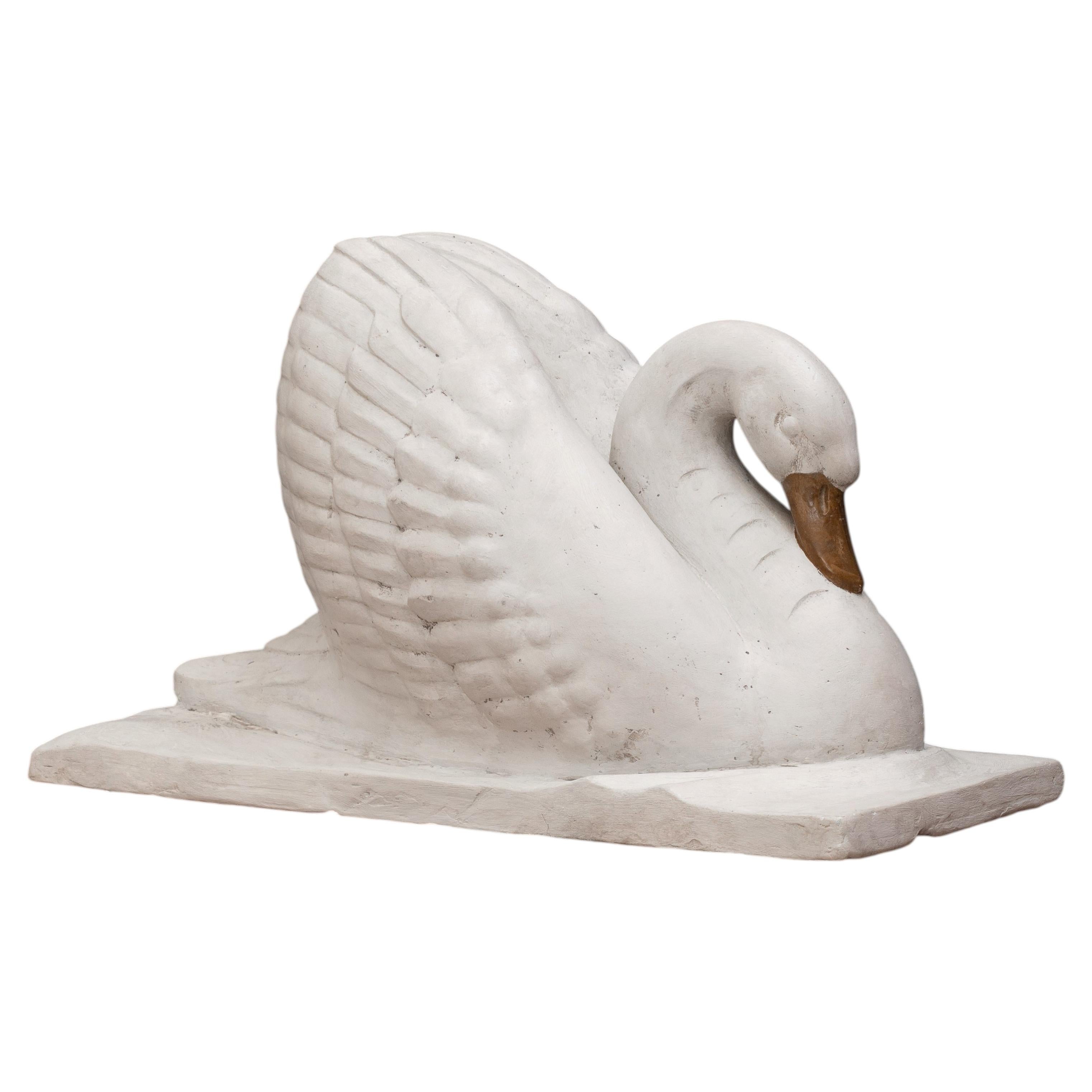 Art-Deco-Schwan-Skulptur im Angebot