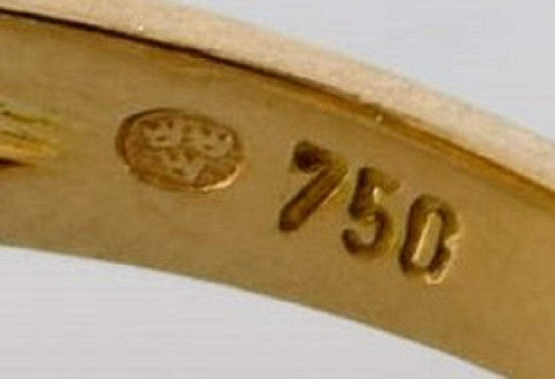 Art Deco Sweden 1930s-1940s 18 Karat Gold Topaz Ring In Good Condition In bronshoj, DK